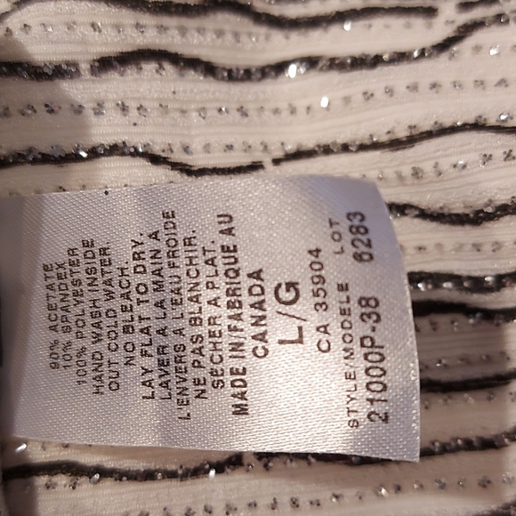 Soft Works petite sparkly zip jacket, NWT, size Large - Picture 5 of 8